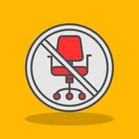 Prohibited Sign Filled Shadow Icon vector