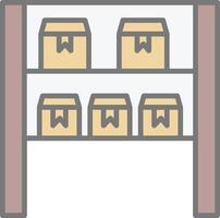 Storage Line Filled Light Icon vector