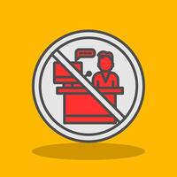 Prohibited Sign Filled Shadow Icon vector