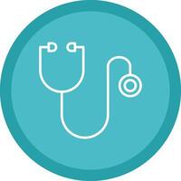 Stethoscope Line Multi Circle Icon vector