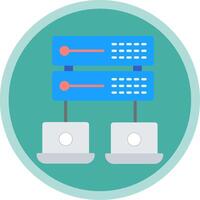 Local Network Flat Multi Circle Icon vector