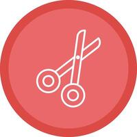 Bandage Scissors Line Multi Circle Icon vector