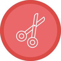 Bandage Scissors Line Multi Circle Icon vector