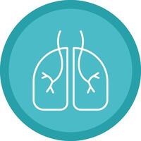 Pulmonology Line Multi Circle Icon vector