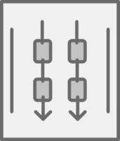 Sling Here Line Filled Light Icon vector