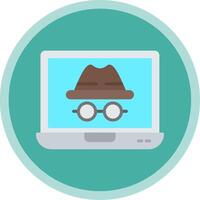 Incognito Flat Multi Circle Icon vector