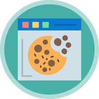 Cookies Flat Multi Circle Icon vector