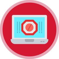 Ad Blocker Flat Multi Circle Icon vector