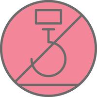 Use No Hooks Line Filled Light Icon vector