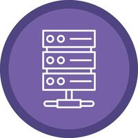 Server Rack Line Multi Circle Icon vector