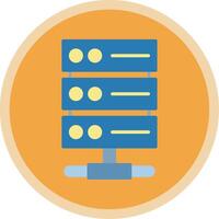 Server Rack Flat Multi Circle Icon vector