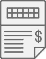 Invoice Line Filled Light Icon vector