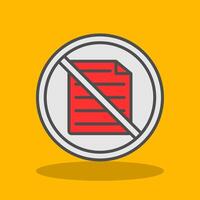 Prohibited Sign Filled Shadow Icon vector