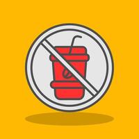 Prohibited Sign Filled Shadow Icon vector