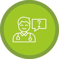 Health Question Line Multi Circle Icon vector