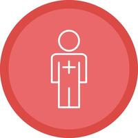 Male Patient Line Multi Circle Icon vector