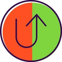 U Turn filled Design Icon vector