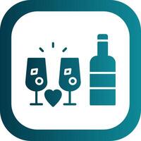 Drink Glyph Gradient Corner Icon vector