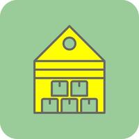 Storage Filled Yellow Icon vector