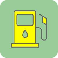 Fuel Station Filled Yellow Icon vector