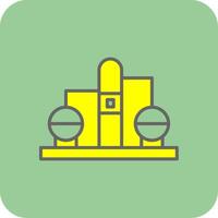 Refinery Filled Yellow Icon vector