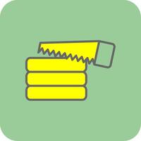 Carpentry Work Filled Yellow Icon vector