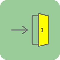 Entrance Filled Yellow Icon vector