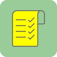 Checklist Filled Yellow Icon vector