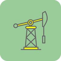 Fossil Fuels Filled Yellow Icon vector