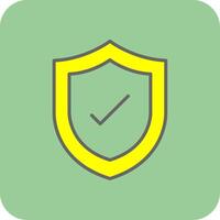 Protection Filled Yellow Icon vector