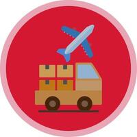 Logistic Service Provider Flat Multi Circle Icon vector