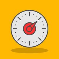 Timer Filled Shadow Icon vector
