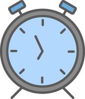 Alarm Clock Line Filled Light Icon vector