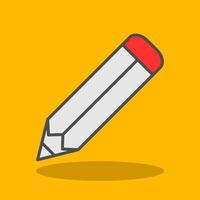 Pencil Filled Shadow Icon vector