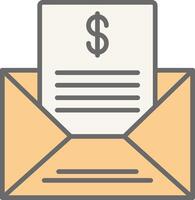 Mailing Lists Line Filled Light Icon vector