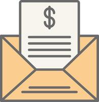 Mailing Lists Line Filled Light Icon vector