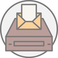 Project Inbox Line Filled Light Icon vector