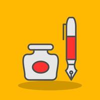 Ink Filled Shadow Icon vector