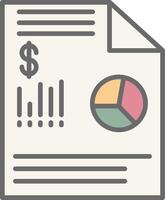 Financial Data Line Filled Light Icon vector