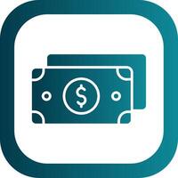 Money Glyph Gradient Corner Icon vector