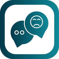 Speech Bubble Glyph Gradient Corner Icon vector