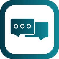 Speech Bubble Glyph Gradient Corner Icon vector