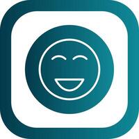 Happy Glyph Gradient Corner Icon vector