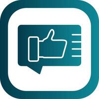 Good Feedback Glyph Gradient Corner Icon vector