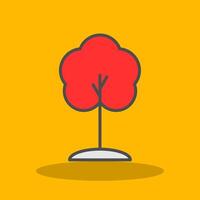 Tree Filled Shadow Icon vector