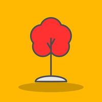 Tree Filled Shadow Icon vector