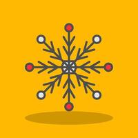 Snowflake Filled Shadow Icon vector
