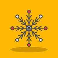 Snowflake Filled Shadow Icon vector