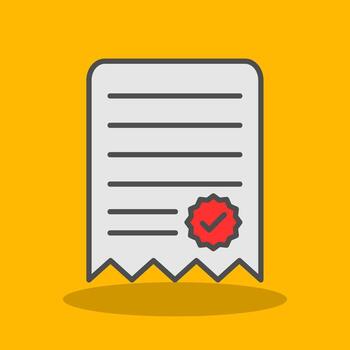 Notes Filled Shadow Icon vector