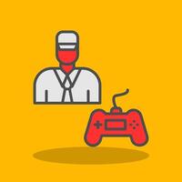 Gamer Filled Shadow Icon vector